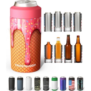 image:imageFrost Buddy Universal Can Cooler  Fits all  Stainless Steel Can Cooler for 12 oz amp 16 oz Regular or Slim Cans amp Bottles  Stainless Steel Love SparksIce Cream