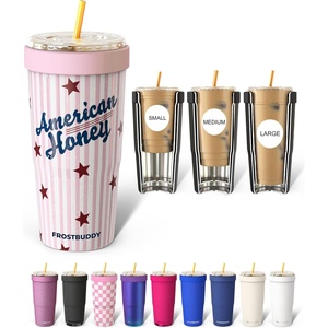 image:imageFrost Buddy Togo Buddy 30 oz Stainless Steel Vacuum Insulated Tumbler To Go Coffee Cup  Iced Coffee Sleeve Travel Mug Thermal Cup for Hot amp Cold Drinks Dunkin Cup Midnight ReefAmerican Honey