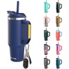 image:imageThicc Buddy  50 oz Stainless Steel Vacuum Insulated Tumbler with Lid and Straw for Water  Travel Mug Cupholder Friendly  Gifts for Women Men Him Her Watermelon KissNavy