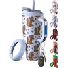 image:imageThicc Buddy  50 oz Stainless Steel Vacuum Insulated Tumbler with Lid and Straw for Water  Travel Mug Cupholder Friendly  Gifts for Women Men Him Her Watermelon KissAll American Sweetheart