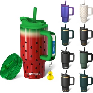 image:imageThicc Buddy  50 oz Stainless Steel Vacuum Insulated Tumbler with Lid and Straw for Water  Travel Mug Cupholder Friendly  Gifts for Women Men Him Her Watermelon KissWatermelon Kiss
