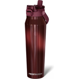 image:imageFrost Buddy Bottle Buddy 16oz Baseball Drip  Siporchug dual lid  Icecold for 24 hours  100 LeakProof with Locking Lid  Cupholder friendlyCinnamon