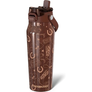 image:imageFrost Buddy Bottle Buddy 16oz Baseball Drip  Siporchug dual lid  Icecold for 24 hours  100 LeakProof with Locking Lid  Cupholder friendlyGiddy Up