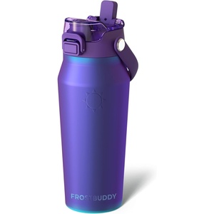 image:imageFrost Buddy Bottle Buddy 16oz Baseball Drip  Siporchug dual lid  Icecold for 24 hours  100 LeakProof with Locking Lid  Cupholder friendlyNebula