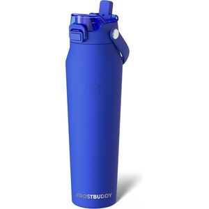 image:imageFrost Buddy Bottle Buddy 16oz Baseball Drip  Siporchug dual lid  Icecold for 24 hours  100 LeakProof with Locking Lid  Cupholder friendlyRoyal
