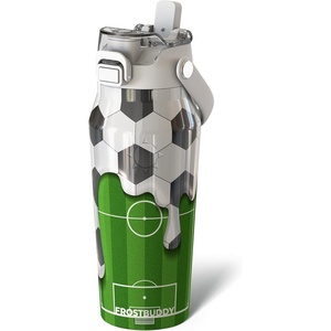 image:imageFrost Buddy Bottle Buddy 16oz Baseball Drip  Siporchug dual lid  Icecold for 24 hours  100 LeakProof with Locking Lid  Cupholder friendlySoccer Drip