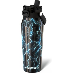 image:imageFrost Buddy Bottle Buddy 16oz Baseball Drip  Siporchug dual lid  Icecold for 24 hours  100 LeakProof with Locking Lid  Cupholder friendlyStrike Zone