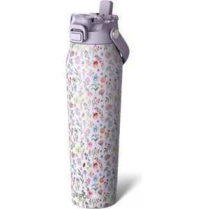 image:imageFrost Buddy Bottle Buddy 16oz Baseball Drip  Siporchug dual lid  Icecold for 24 hours  100 LeakProof with Locking Lid  Cupholder friendlyWild Flower