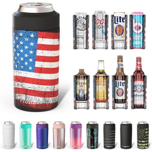 image:imageFrost Buddy Universal Can Cooler  Slim Cans 1216oz Baby Blue  Rub  20x colder cold up to 24 hrs  Sleek lightweight design  Premium build quality  Coffeemug ready with addon lidMerica