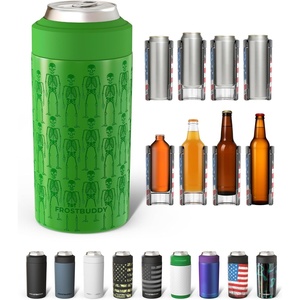 image:imageFrost Buddy Universal Can Cooler  Slim Cans 1216oz Baby Blue  Rub  20x colder cold up to 24 hrs  Sleek lightweight design  Premium build quality  Coffeemug ready with addon lidShake My Bones