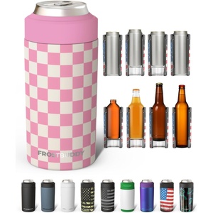 image:imageFrost Buddy Universal Can Cooler  Slim Cans 1216oz Baby Blue  Rub  20x colder cold up to 24 hrs  Sleek lightweight design  Premium build quality  Coffeemug ready with addon lidPink Checkered