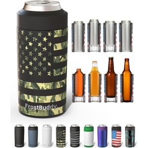 image:imageFrost Buddy Universal Can Cooler  Slim Cans 1216oz Baby Blue  Rub  20x colder cold up to 24 hrs  Sleek lightweight design  Premium build quality  Coffeemug ready with addon lidCamo Flag