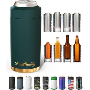 image:imageFrost Buddy Universal Can Cooler  Slim Cans 1216oz Baby Blue  Rub  20x colder cold up to 24 hrs  Sleek lightweight design  Premium build quality  Coffeemug ready with addon lidEmerald Elegance