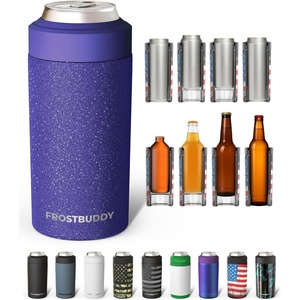 image:imageFrost Buddy Universal Can Cooler  Slim Cans 1216oz Baby Blue  Rub  20x colder cold up to 24 hrs  Sleek lightweight design  Premium build quality  Coffeemug ready with addon lidPurple Glitz