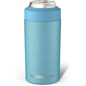 image:imageFrost Buddy Universal Can Cooler  Slim Cans 1216oz Baby Blue  Rub  20x colder cold up to 24 hrs  Sleek lightweight design  Premium build quality  Coffeemug ready with addon lidGlacier Glitz