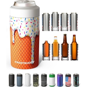 image:imageFrost Buddy Universal Can Cooler  Slim Cans 1216oz Baby Blue  Rub  20x colder cold up to 24 hrs  Sleek lightweight design  Premium build quality  Coffeemug ready with addon lidVanilla Ice Cream