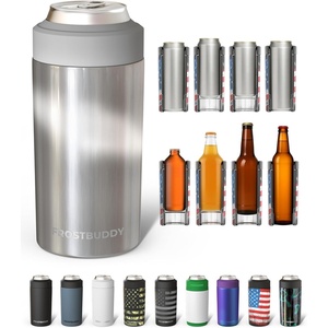 image:imageFrost Buddy Universal Can Cooler  Slim Cans 1216oz Baby Blue  Rub  20x colder cold up to 24 hrs  Sleek lightweight design  Premium build quality  Coffeemug ready with addon lidMoonstone