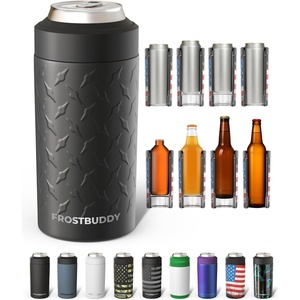 image:imageFrost Buddy Universal Can Cooler  Slim Cans 1216oz Baby Blue  Rub  20x colder cold up to 24 hrs  Sleek lightweight design  Premium build quality  Coffeemug ready with addon lidDiamond Plate  Black