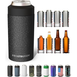 image:imageFrost Buddy Universal Can Cooler  Slim Cans 1216oz Baby Blue  Rub  20x colder cold up to 24 hrs  Sleek lightweight design  Premium build quality  Coffeemug ready with addon lidDark Glitz