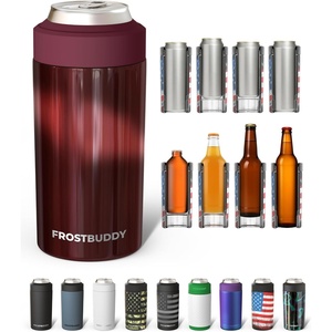 image:imageFrost Buddy Universal Can Cooler  Slim Cans 1216oz Baby Blue  Rub  20x colder cold up to 24 hrs  Sleek lightweight design  Premium build quality  Coffeemug ready with addon lidCinnamon