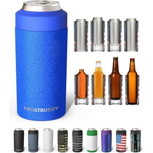image:imageFrost Buddy Universal Can Cooler  Slim Cans 1216oz Baby Blue  Rub  20x colder cold up to 24 hrs  Sleek lightweight design  Premium build quality  Coffeemug ready with addon lidRoyal Glitz