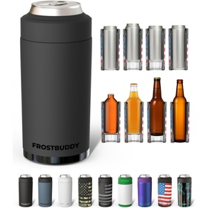 image:imageFrost Buddy Universal Can Cooler  Slim Cans 1216oz Baby Blue  Rub  20x colder cold up to 24 hrs  Sleek lightweight design  Premium build quality  Coffeemug ready with addon lidDark Night