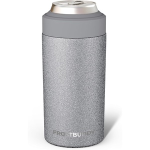 image:imageFrost Buddy Universal Can Cooler  Slim Cans 1216oz Baby Blue  Rub  20x colder cold up to 24 hrs  Sleek lightweight design  Premium build quality  Coffeemug ready with addon lidHazy Glitz