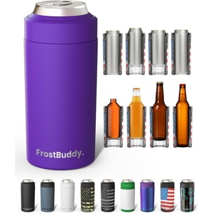 image:imageFrost Buddy Universal Can Cooler  Slim Cans 1216oz Baby Blue  Rub  20x colder cold up to 24 hrs  Sleek lightweight design  Premium build quality  Coffeemug ready with addon lidPurple
