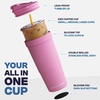 image:imageFrost Buddy Togo Buddy 30oz Tumbler  Insulated Stainless Steel Amethyst  Doublewall vacuum insulated  Spillproof flip lid  188 premium stainless steel  Cupholder friendlyPool Party
