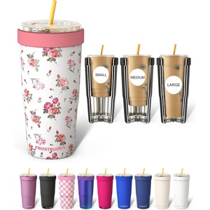 image:imageFrost Buddy Togo Buddy 30oz Tumbler  Insulated Stainless Steel Amethyst  Doublewall vacuum insulated  Spillproof flip lid  188 premium stainless steel  Cupholder friendlyPink Floral