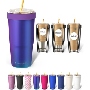 image:imageFrost Buddy Togo Buddy 30oz Tumbler  Insulated Stainless Steel Amethyst  Doublewall vacuum insulated  Spillproof flip lid  188 premium stainless steel  Cupholder friendlyNebula