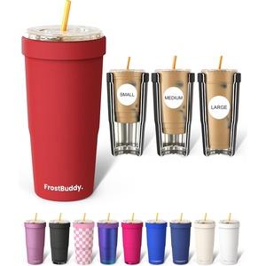 image:imageFrost Buddy Togo Buddy 30oz Tumbler  Insulated Stainless Steel Amethyst  Doublewall vacuum insulated  Spillproof flip lid  188 premium stainless steel  Cupholder friendlyCrimson