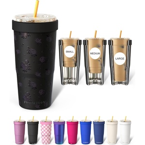 image:imageFrost Buddy Togo Buddy 30oz Tumbler  Insulated Stainless Steel Amethyst  Doublewall vacuum insulated  Spillproof flip lid  188 premium stainless steel  Cupholder friendlyBlack Floral